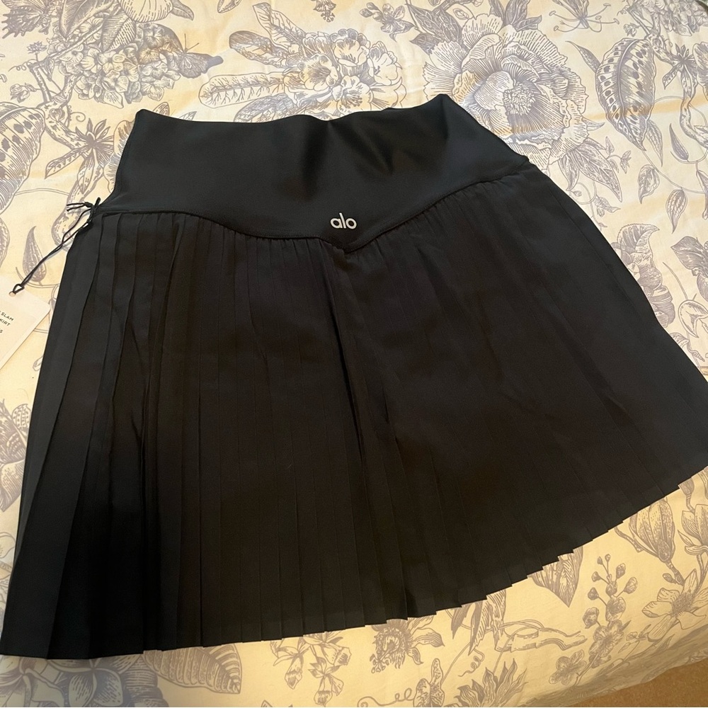 ALO Yoga Black grand slam tennis skirt